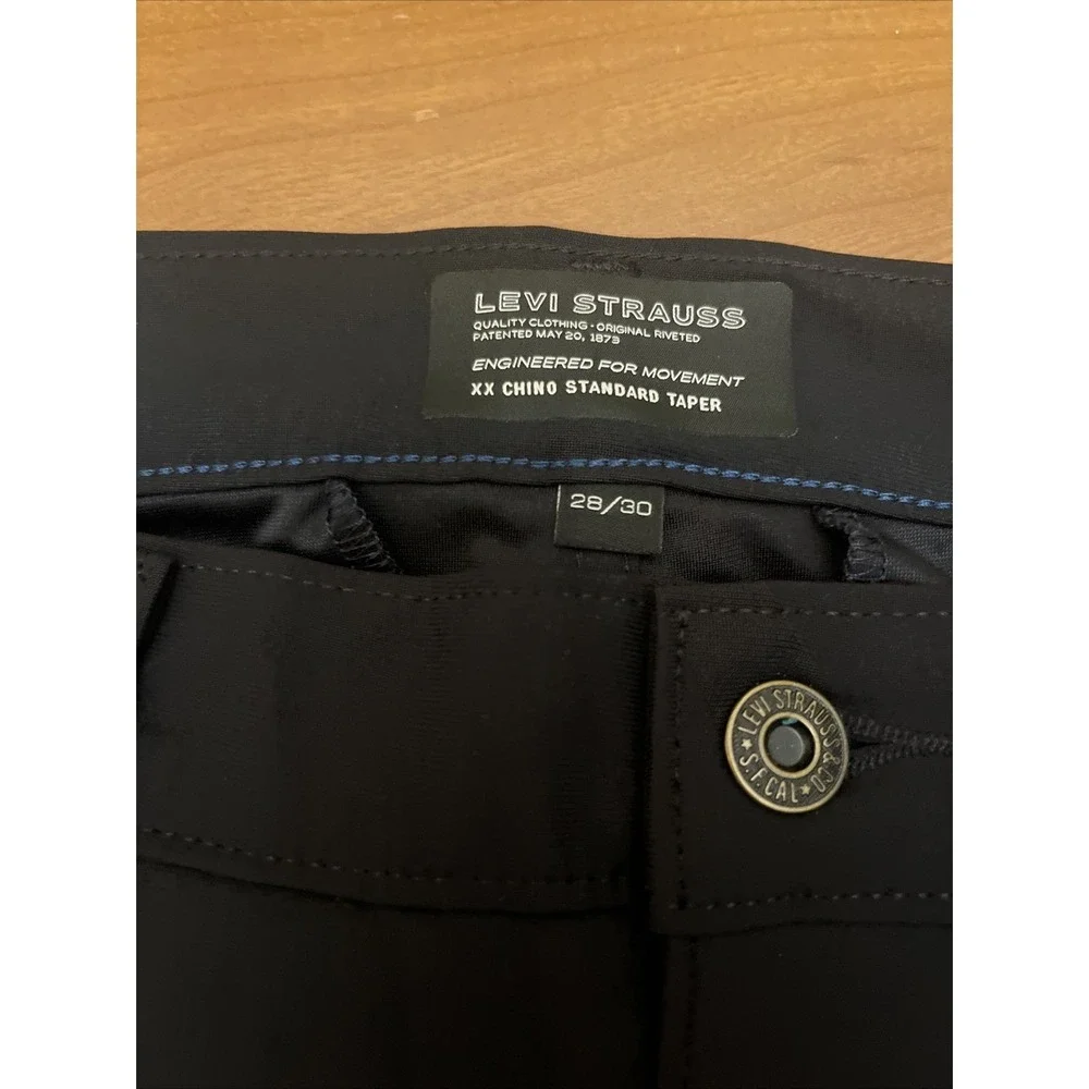 Levi Strauss XX Chino Standard Taper Black Pants Men's Size 28x30